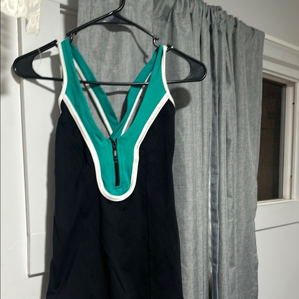 Stylish Black and Teal Jumpsuit